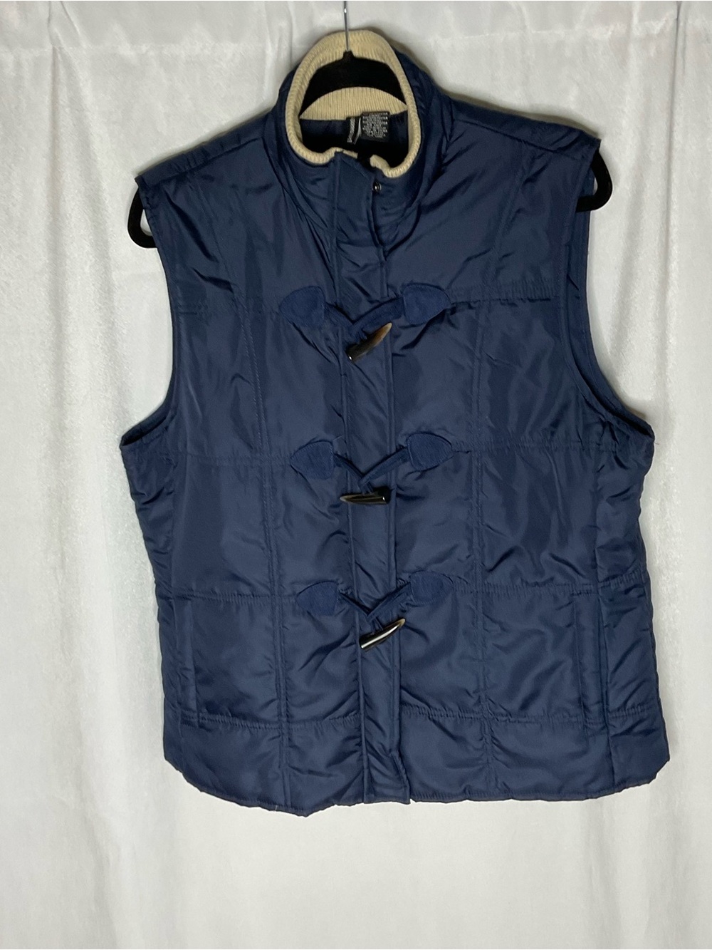 Jason Maxwell Blue Navy Puffer Vest Size Large